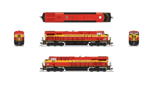 Broadway N-Scale 8620 GE ES44AC, FEC 807, Red & Yellow, Paragon4 Sound/DC/DCC - Picture 2 of 2