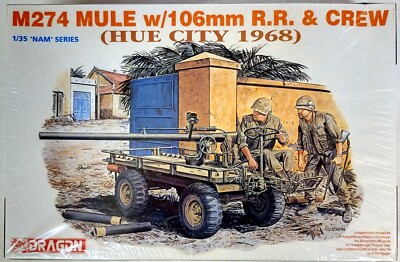 Dragon 3315 M274 Mule w/106mm R.R:& Crew Hue City 1968 1:35 Neu und versiegelt
