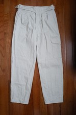 JELADO Belted White Military Cargo Trousers MADE IN JAPAN Sz L 34