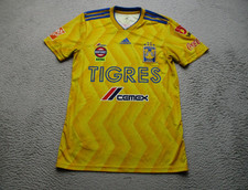 Tigres UANL Jersey Mens S Yellow Liga MX Soccer Cemex Tecate Adidas Short Sleeve