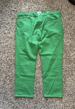 Frame Women's Le Slouch Jeans Green Boyfriend Fit Mid Rise Button Up Fly Size 33