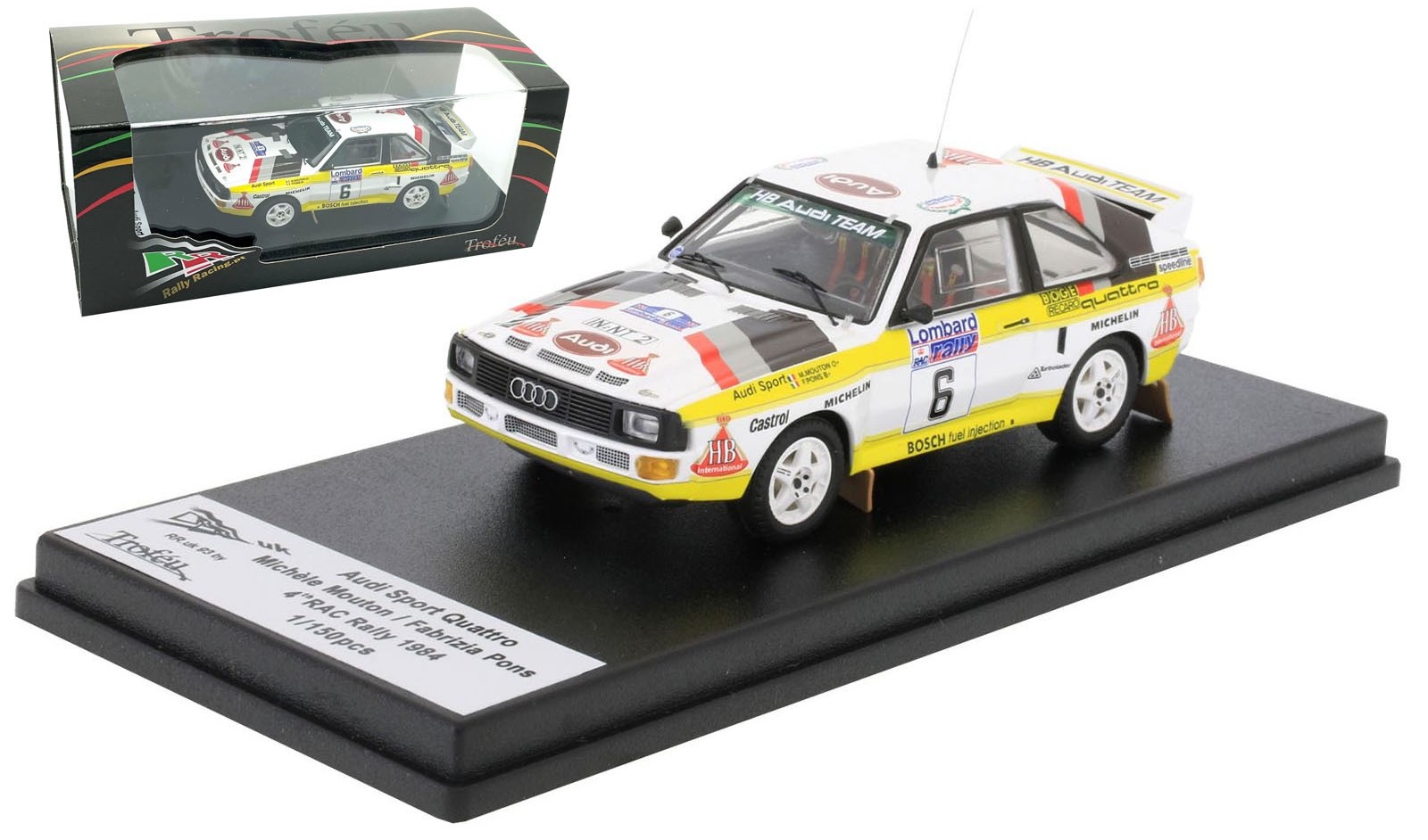 Trofeu RRUK93 Audi Quattro Sport #6 Lombard RAC 1984 - Michele Mouton 1/43 Scale