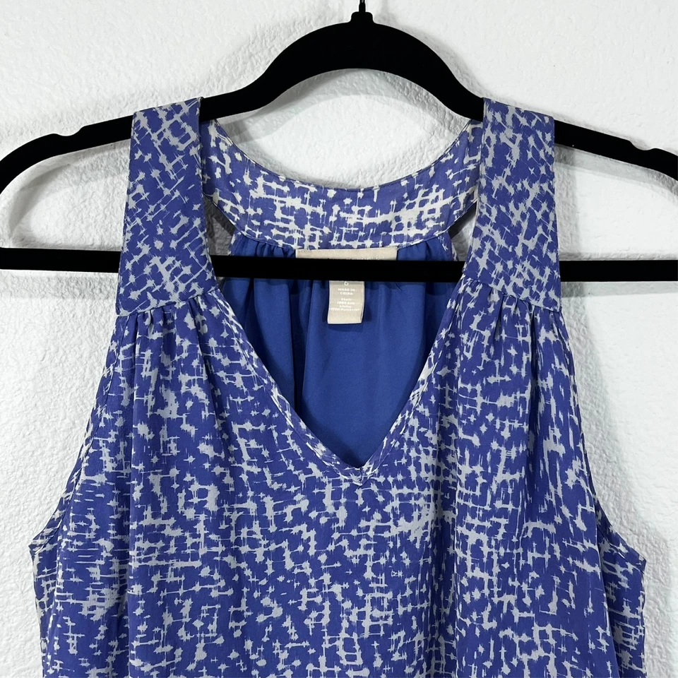 Top Banana Republic de seda sin mangas cami para mujer 6 púrpura azulado Foto 2 de 4