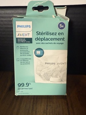 5 Philips Avent Microwave 90 Seconds Sterilizer Bags SCF297/05