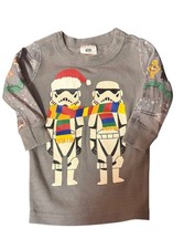 Star Wars Hanna Andersson Christmas Stormtroopers Pajamas Shirt Size 6-12 months