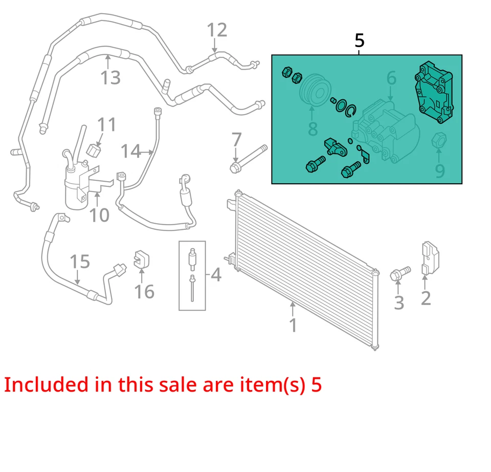 Transit Connect 2012 compresor de aire acondicionado OEM 154 k millas - LKQ428290573 Foto 4 de 4