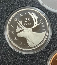 1983 Canada Proof Frosted 25 Cents
