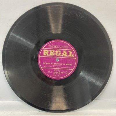 Regal Will Fyffe Scottish Comedy 78rpm Record G 7794 Vintage 1920s Shellac
