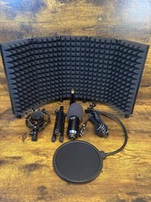 PODCAST GEAR - Studio Microphone Isolation Shield, Neewer NW 800 Microphone, Etc