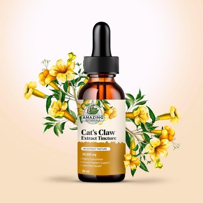 Amazing Botanicals Cat s Claw Tincture 30,000mg Immune & Joint Support Herbal