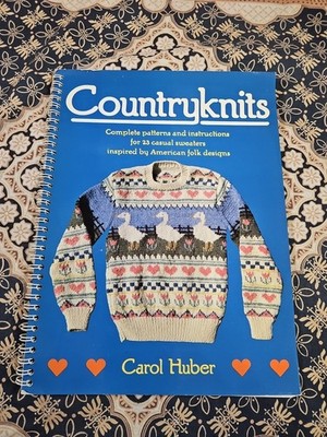 COUNTRYKNITS Carol Huber BOOK (c) 1987 EP DUTTON 23 Sweater Folk Design Patterns