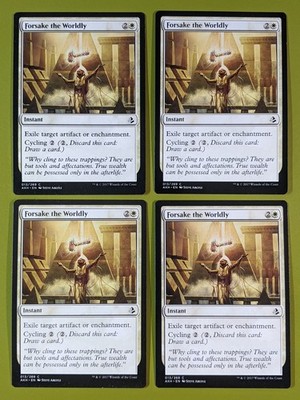 Forsake the Worldly x4 Amonkhet 4x Playset Magic the Gathering MTG