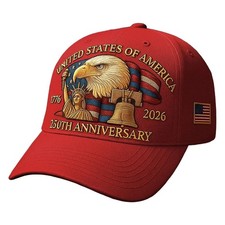 Baseball Cap United States 250th Anniversary Hat Suitable for Multiple Occasion
