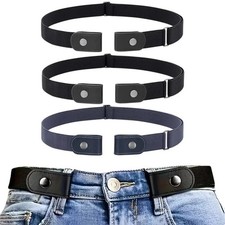 Men Women Buckle-free Elastic Invisible Waist Belt for Jeans No Bulge Hassle