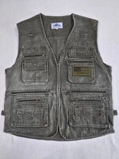 Bluestone Safety Tactical Vest Canvas Full Zip Concealed Carry Utility M Green