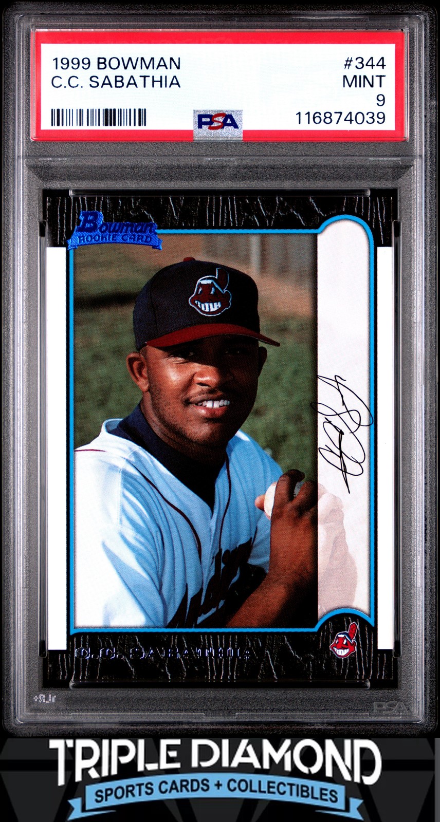 1999 Bowman #344 C.C. Sabathia Rookie RC Indians PSA 9 Mint BNA87