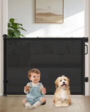 Retractable Baby Gates Doorway 58 Inch Wide Mesh Dog Gate Stair Safety Pet