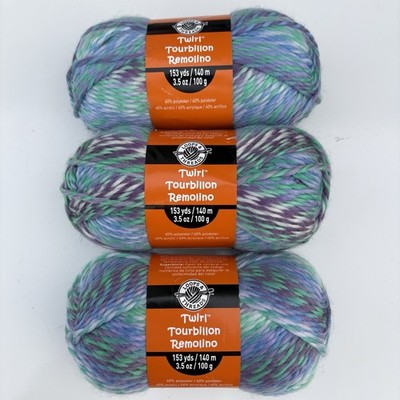 Loops & Threads Yarn Twirl Tourbillon Remolino Lot Of 3 100gr/140m Acrylic