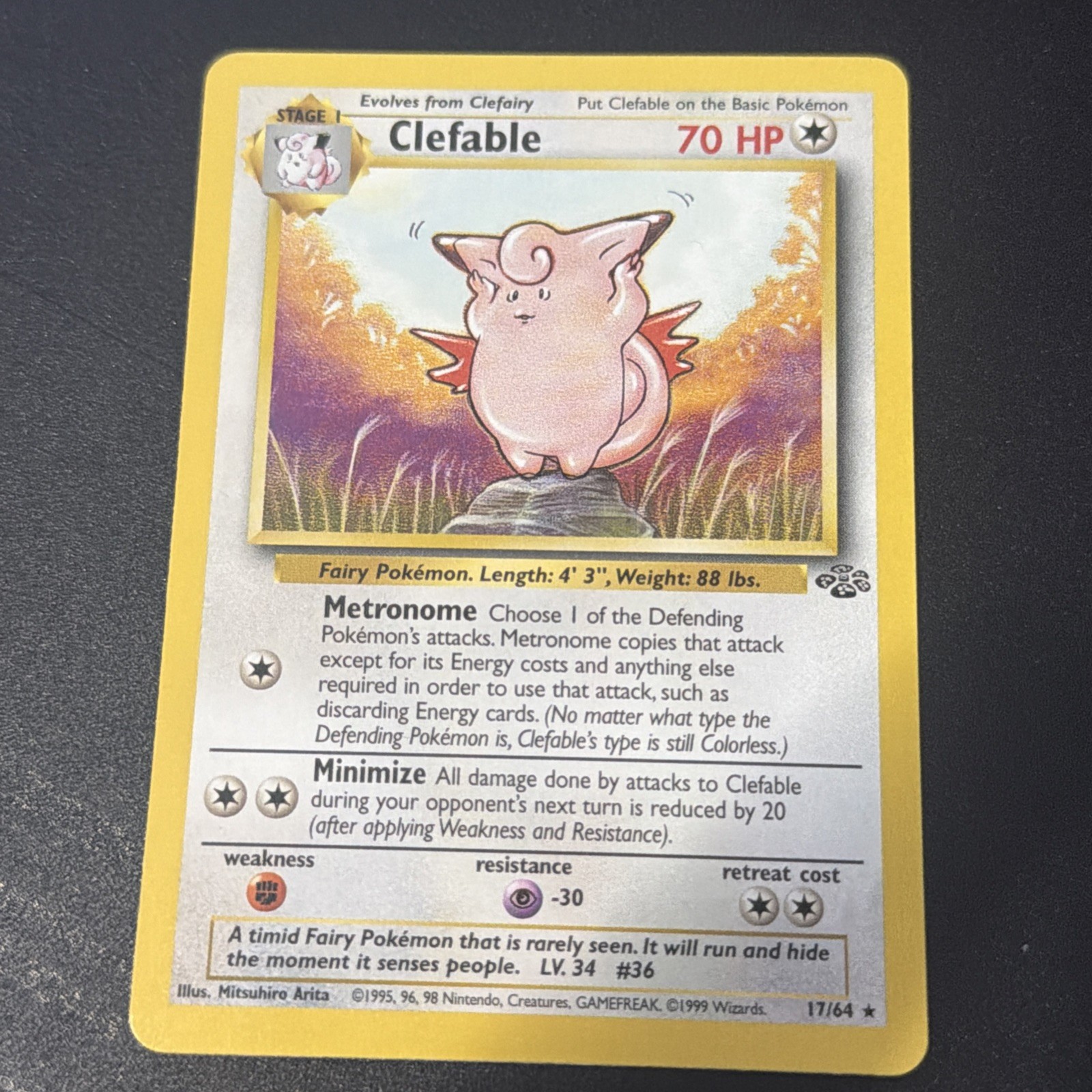 Pokémon TCG Clefable 17/64 Jungle NM