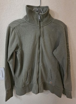 Carhartt Full Zip Mock Neck Logo Sweatshirt Size:S 4-6 (A Few Small Paint Spots)