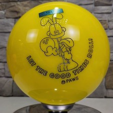 Ebonite Vintage Bowling Ball Garfield Series Odie Paws Yellow Etched 12lb Mint