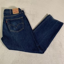 VTG Levis 501 Jeans Mens 38x30 Blue Dark Wash Straight 100 Cotton Button Fly