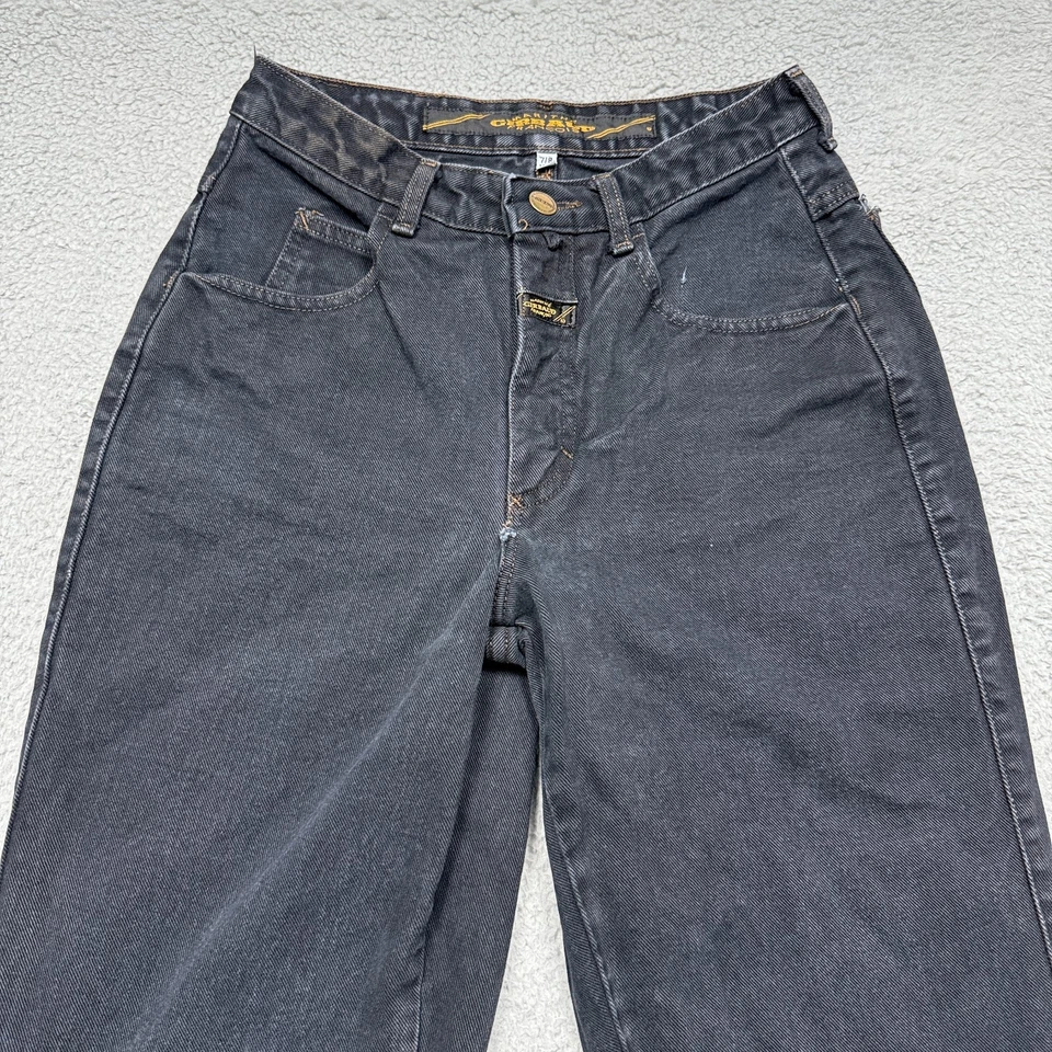 VTG Marithe Francois Girbaud Jeans Women's 7/8 (24X32) Black Denim Y2K 2000's - Imagem 2 de 4