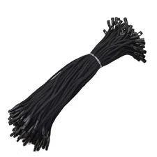 500 PCS 7.7 Inch Cotton Hang Tag String Black Fasteners Gifts Luggage Lock