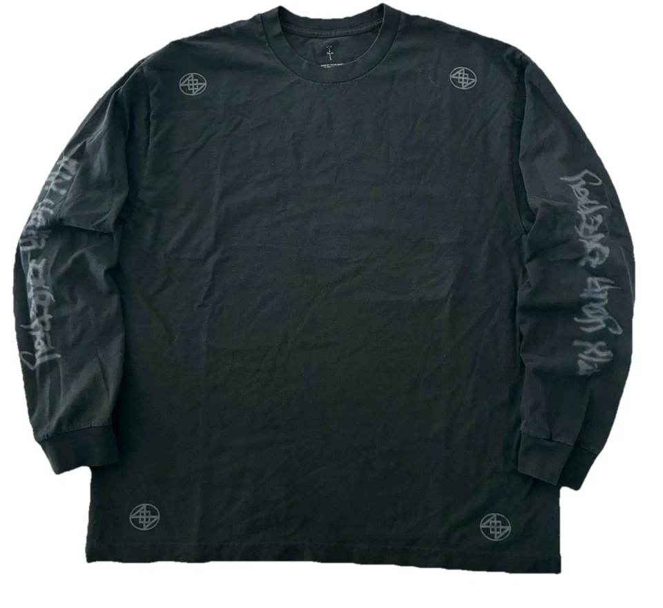 Travis Scott Long Sleeve Shirt XL Black 4x4 Fix Your Energy NEW *missing print - Image 2 of 4