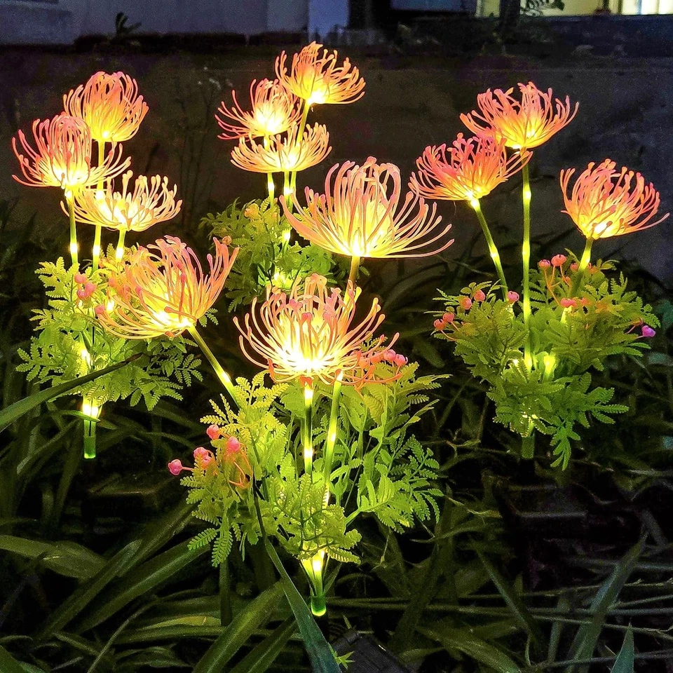 Solar Flower Lights Outdoor Garden Landscape Light Waterproof Lawn Light Pathway - Image 3 of 4