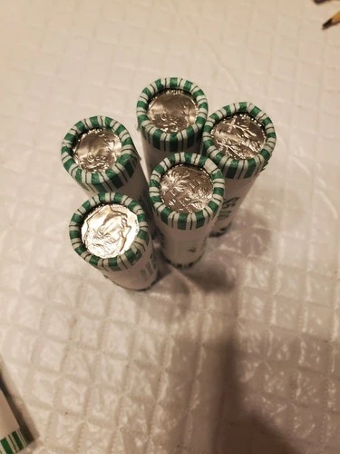 5 rolls of uncirculated 2025P business strike Roosevelt Dime Head/Tail H/H T/T