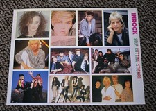 Inrock Magazine 80's Japan Sticker Sheet Boy George David Sylvian Duran Duran