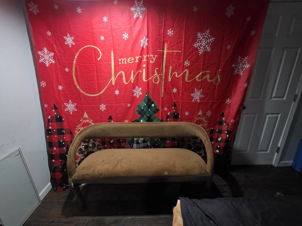 Chimenea de Navidad Telón de fondo de vinilo 10x10 pies Estudio Retrato Fiesta Foto utilería Foto 2 de 2