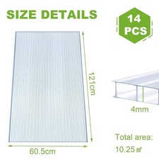 Polycarbonate Transparent Sheets  Roofing Panels Twin-Wall Panels for Greenhouse
