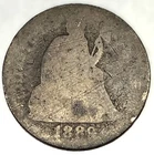 1889 Seated Liberty Dime Better Date Circulated Worn Condition - 1758
