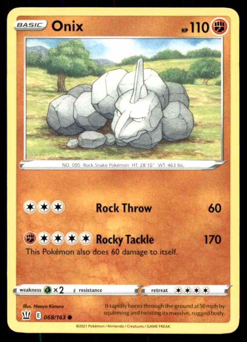 2021 Pokemon Sword & Shield - Battle Styles Onix Basic/Common #68