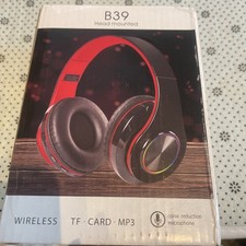 Bluetooth Wireless Headset with Microphone, Noise-Canceling B39 Head Mounted