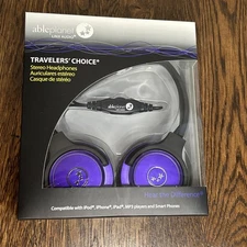 Able Planet Travelers Choice Purple Stereo Headphones, SH190PRM Linx Audio