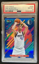 2025-26 Topps Finest Dirk Nowitzki Rare Blue Refractor #/99 Mavericks PSA 8