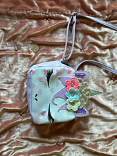 Miss Gwen Unicorn Girls Coin Wallet Zip-Around White Purple Pink Glitter Floral