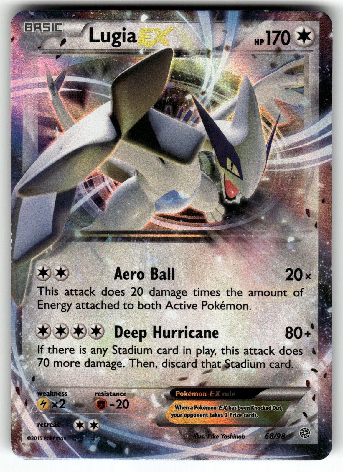 Lugia EX 68/98 XY - Ancient Origins LP Pokemon Card TCG