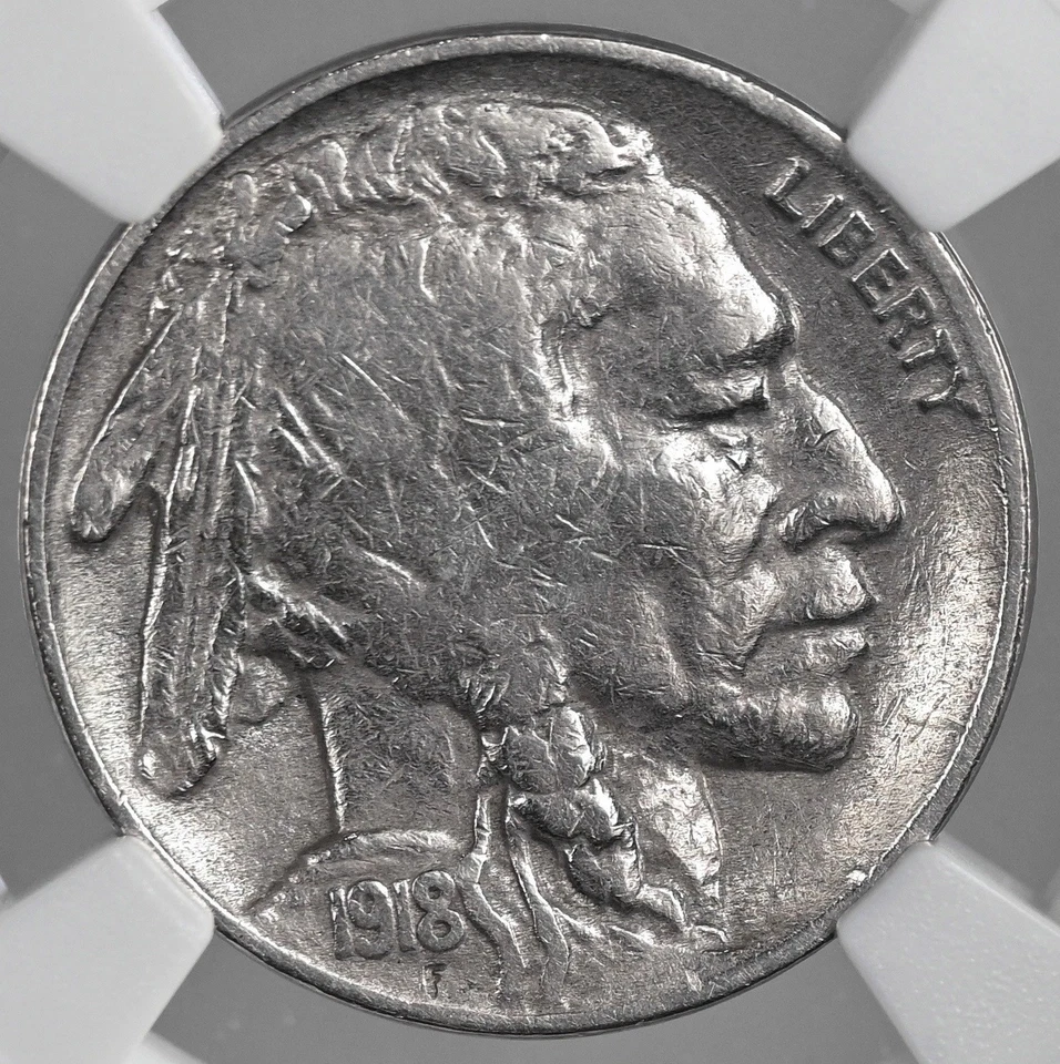 1918-S   5C BUFFALO NICKEL  NGC VF DETAILS "CLEANED"   #8404748-001 - Image 2 of 4