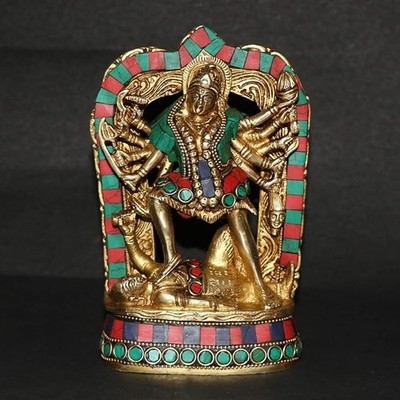 Tbs Messing Maa Kali Mehrfarbig Idol Kaali Mata Statue Heim Eingang Dekor