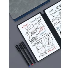 Portable Erasable Whiteboard Notebook 6.61x9.53Inch PU Memoboard Writing Pad