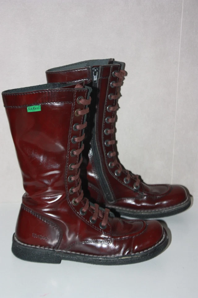 KICKERS Bottes Cuir Vernis Campari taille 37 BE - Photo 3/4