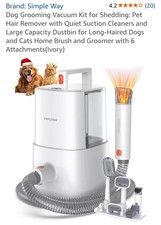 Dog Grooming Vacuum Kit  Shedding: Pet Hair R...