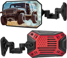 JoyTutus Red Side Mirrors for Jeep Wrangler JL 2018-2023 American Flag Pattern