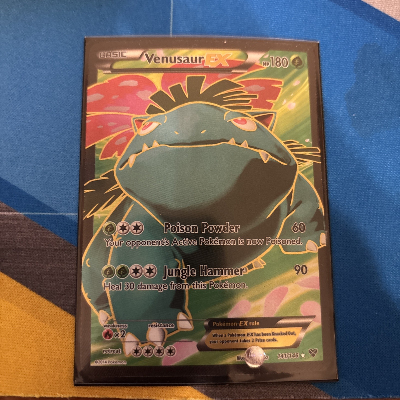 VENUSAUR EX - 141/146 - XY BASE SET - FULL ART CARD - POKEMON TCG