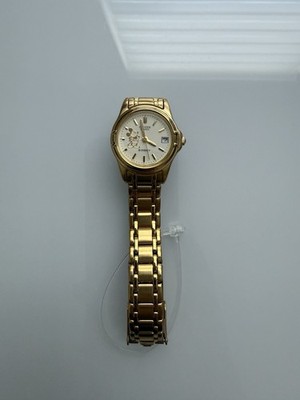 Rare Citizen Disney Mickey Mouse Watch K14005 Gold Tone Water Resist Working