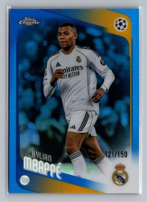 KYLIAN MBAPPE 2025-26 TOPPS CHROME UCL BLUE REFRACTOR /150 #112 Real Madrid